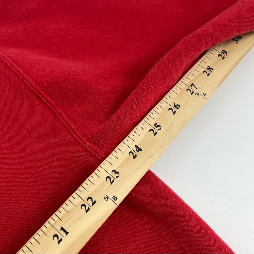 Vintage Russell Sweatshirt Men XL Red Crewneck 90s USA Kanye West Pullover Blank - Picture 5 of 11